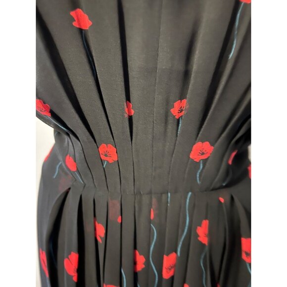 Anne Klein Black and Red Floral Dress - Picture 5 of 11